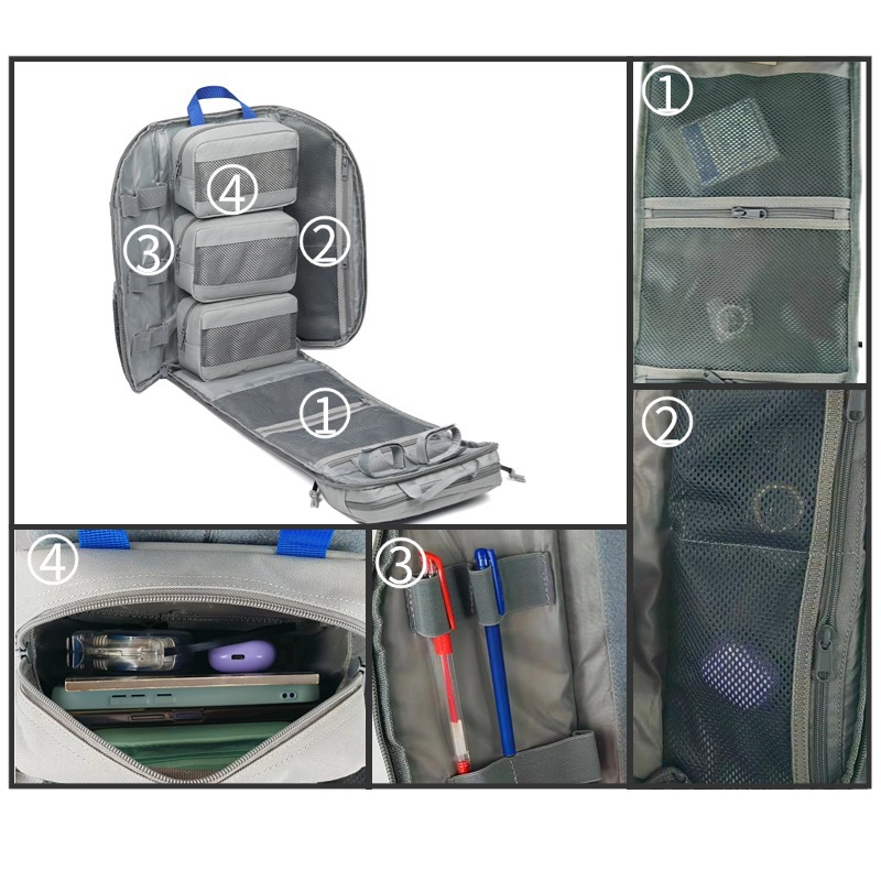 Bolsa médica táctica militar de poliéster al aire libre, mochila médica táctica poliéster multifuncional, mochila médica