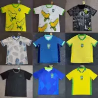 Бразильская футболка Brazilian jerseys версия болельщика для взрослых футболка с короткими рукавами