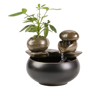 Simple Small Running Water Ornaments Ceramic Lucky Chinese Zen Tea Table Tea Table Office Desktop Study Decorations