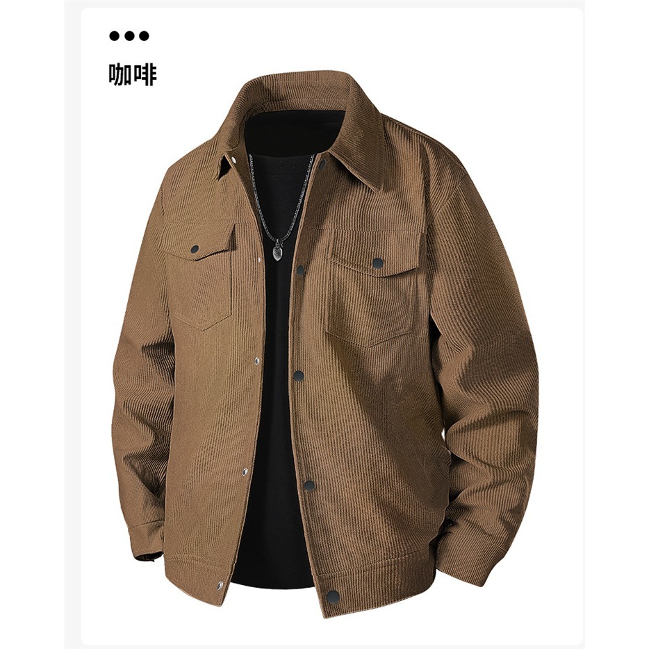 2026 Latest Trendy Jacket Tiktok Cross-Border Unisex Corduroy Jacket 2026 Latest Trendy Jacket Tiktok Cross-Border Unisex Corduroy Jacket