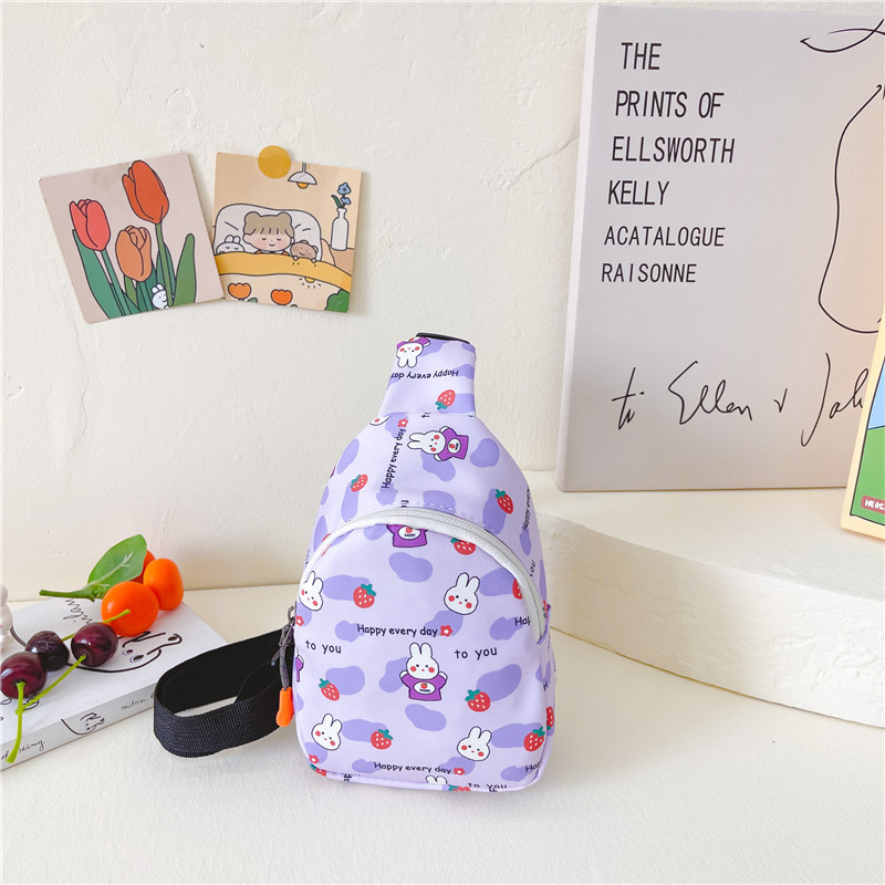 Bolso DE LOS NIÑOS lindo conejo impreso bebé monedero moda niños y niñas bolso de pecho estilo occidental bolsa de mensajero