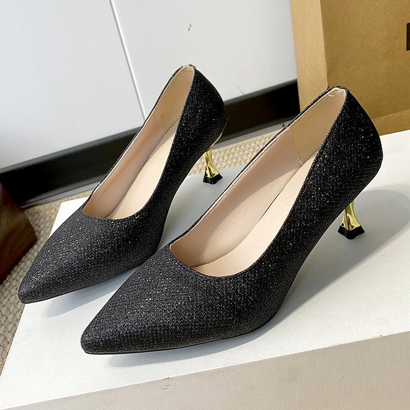 2026 primavera y verano nuevo estilo coreano de moda sexy tacones altos zapatos de trabajo de tacones delgados zapatos de mujer superficiales