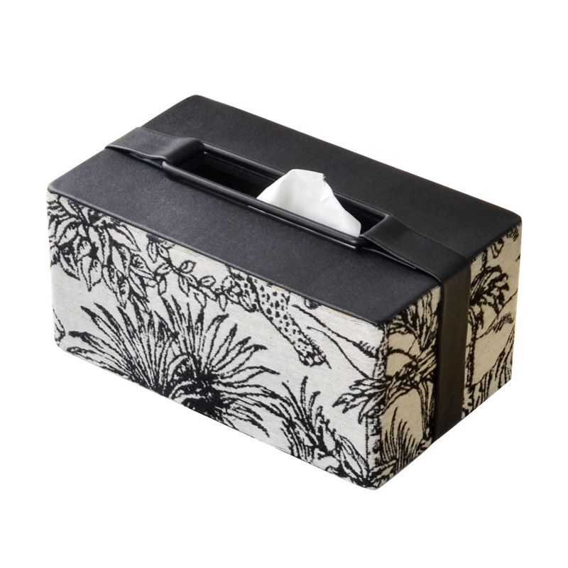 法式复古提花纸巾盒皮革托盘套装客厅抽纸盒茶几遥控器收纳盒家用