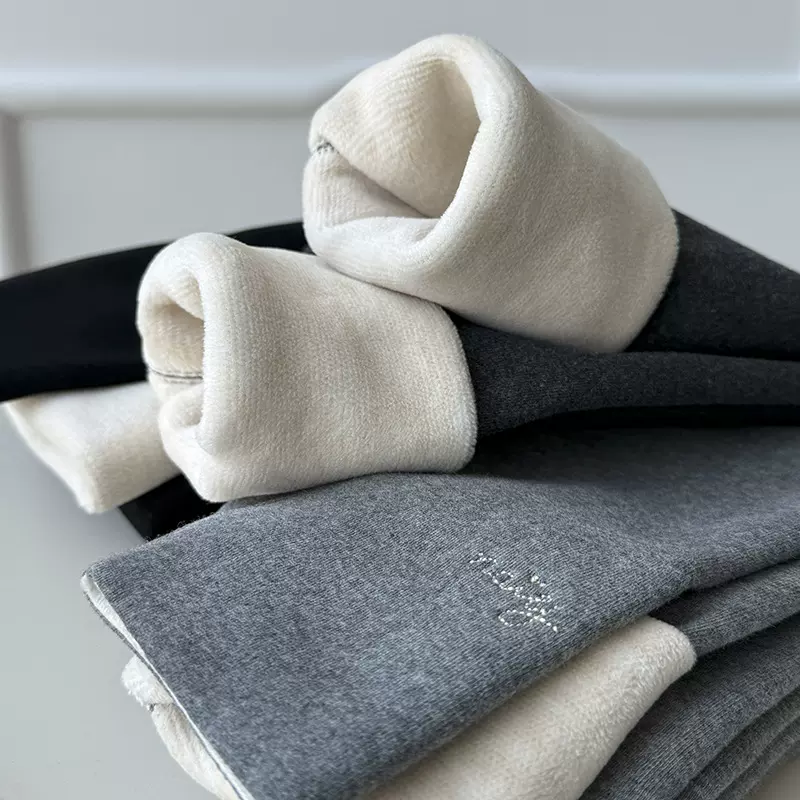 咘米儿冬季新款一体儿童裤子外穿韩版纯棉学生加绒加厚女童打底裤