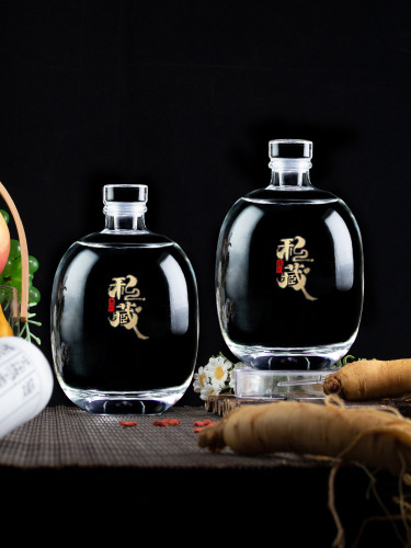 A947 wine bottle empty bottle liquor bottle sealed one pound packaging household good-looking glass small container storage wine pot