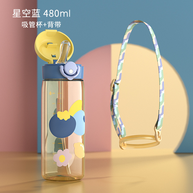 ベビーレー大容量ポータブルストローカップ子供用夏用茶水分離高温耐性卸売|undefined