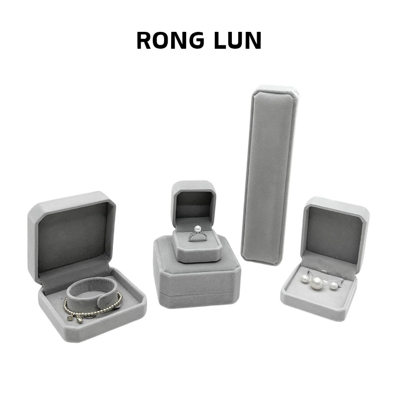 Фланелевая ткань пряжка подвеска браслет ювелирная коробка ювелирные изделия упаковочная коробка фабрика трансграничная оптовая коробка кольца шкатулка ювелирных изделий