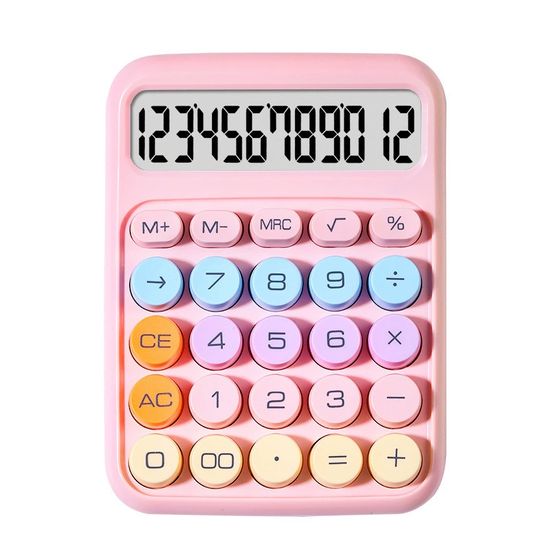 Calculator, candy-color silent multi-function desktop calculator for children & students