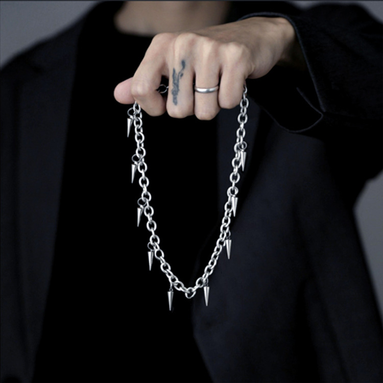 58g Weight Hip-hop Vintage Style Punk Geometric Titanium Steel Plating Men's Necklace