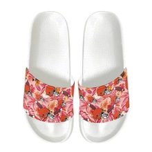 夏季热销新款热带风一字拖 NFL球队克利夫兰布朗队伍图案白底拖鞋