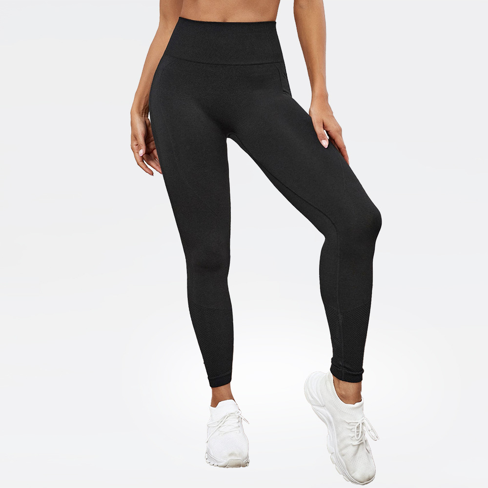 Gradiente sin costuras pantalones de yoga europeos y americanos colgantes de las mujeres teñidas de melocotón Levantamiento de cadera medias deportivas cintura alta vientre contracción corriendo pantalones de fitness