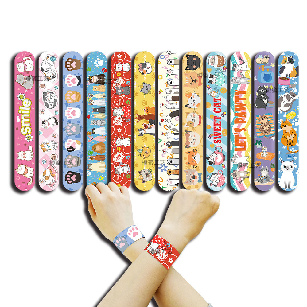 Cross-Border Kitten Series Snap Ring Pet Party Snap Ring Paw Cat and Dog Theme Activity Bracelet