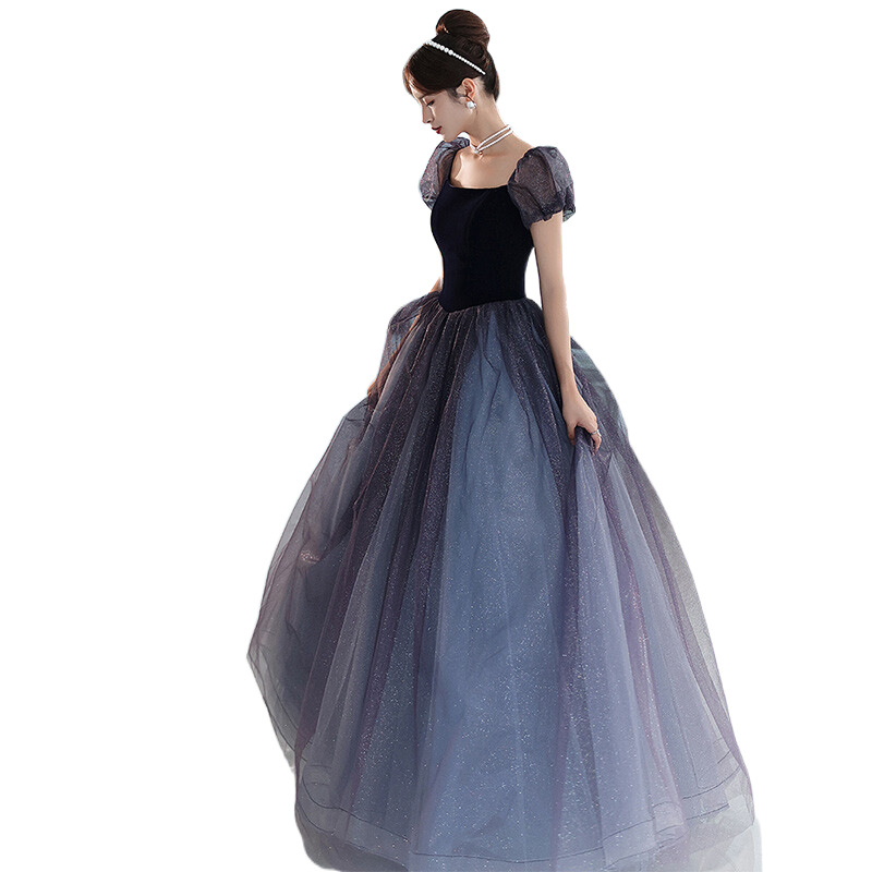 Vestido de noche luz lujo nicho alto sentido banquete temperamento estudiante 18 años adulto ceremonia arte examen anfitrión rendimiento image 6
