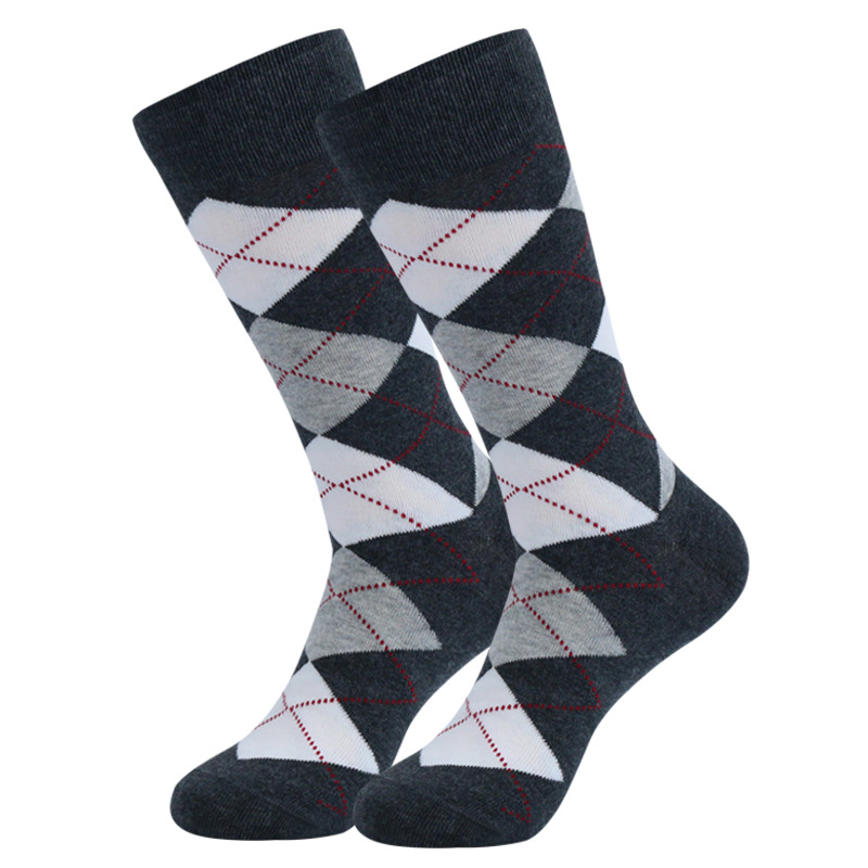 Chaussettes longues à rayures, couleur unie, style business, tendance, automne-hiver, épaisses, pour hommes, grande taille, 2025d_voghion.com