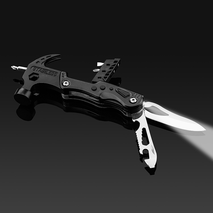 露营多功能起钉锤礼品组合工具钳锤户外羊角锤多功能露营锤