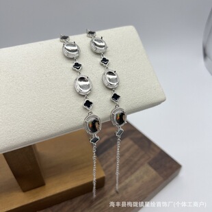 Ů�����~����S925���y�׽�ɫ��朿���8*10mm�ʌ��Ƕ�����