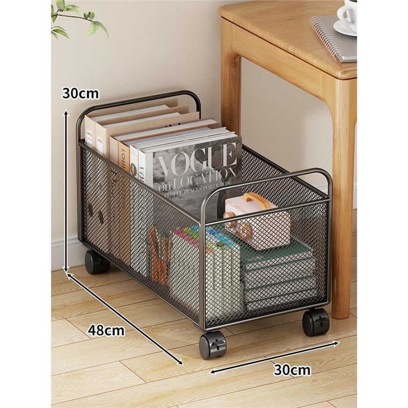 Caja de almacenamiento de libros Cesta de almacenamiento de libros extracurriculares móviles debajo del escritorio Caja de almacenamiento de libros