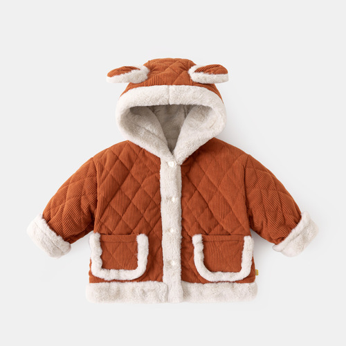 Dudu's Kids' Size-Run Overcoat Collection Baby Warm Top Girls' Clothes Infant Outfit