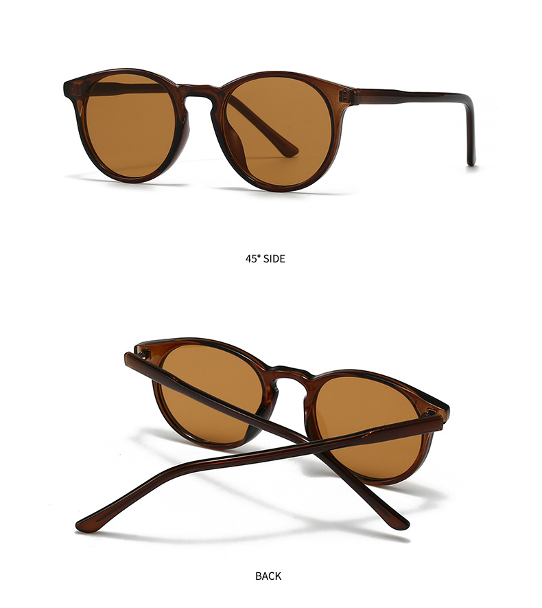 Casual Simple Style Streetwear Solid Color UV400 Protection Resin Round Frame Full Frame Women's Sunglasses display picture 12