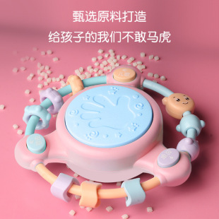 Baby Music Hand Clap Drum Infant and Toddler Light Clap Drum Beaded Hand Holding Exercise Early Education Story Educational Toy