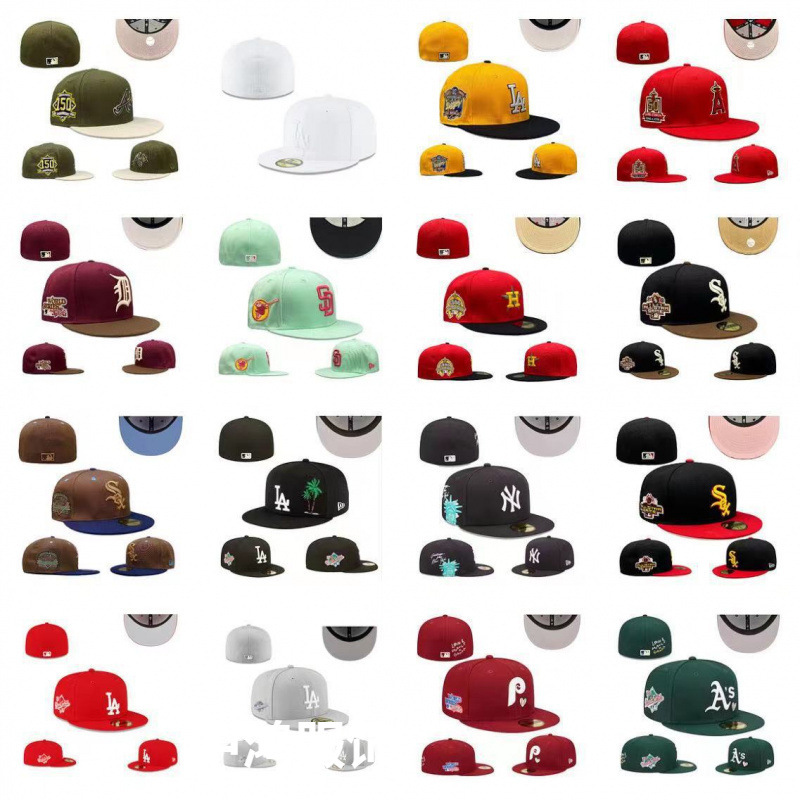 Fully enclosed baseball cap, non-adjustable, reversible, new style, finely embroidered, American hip-hop baseball league size cap
