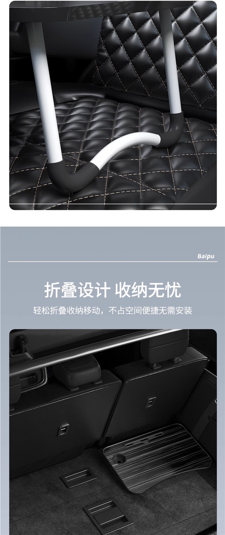 Car Small Table for Eating, Dining Table, Laptop Table for Homework, Multi-Functional Folding Study Table