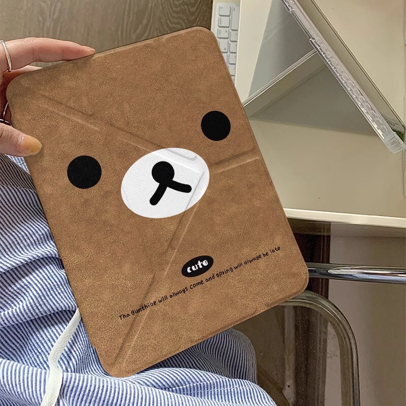 Cute Rilakkuma Expression Suitable for iPad Tablet Protective Case 10Th Generation Y Fold Air Japanese and Korean Mini with Pen Slot 13inch Cute Rilakkuma Expression Suitable for iPad Tablet Protective Case 10Th Generation Y Fold Air Japanese and Korean Mini with Pen Slot 13inch