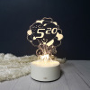 Night light, touch acrylic creative design table lamp, 3D, three colors, Birthday gift