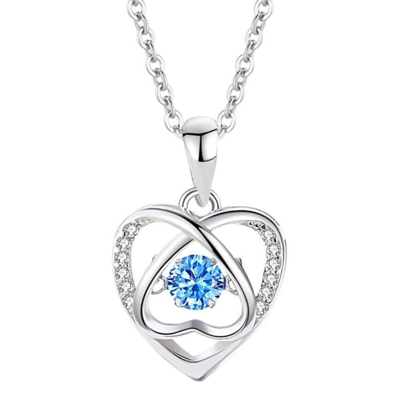 Beating Mood nuevo amor inteligente collar de plata esterlina de las mujeres S999 collar de lujo de estilo japonés y coreano regalo de San Valentín