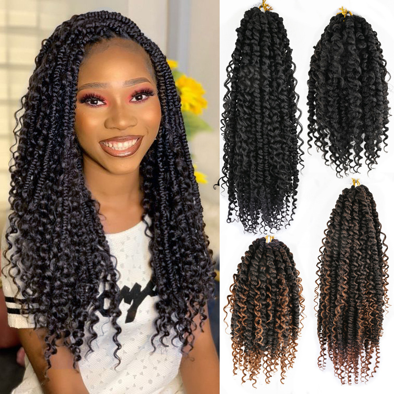 Cross-Border Passion Twist Flying Wig Female Double-Stranded African Dreadlocks Passion Twisted Hair Extensions Crochet Hair