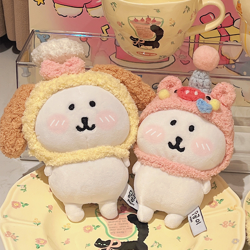 Self-Deprecating Bear Headgear, Cute Plush Hat, Doll Headgear, Handmade Crocheted Doll Accessories, Cartoon Decoration Manufacturer