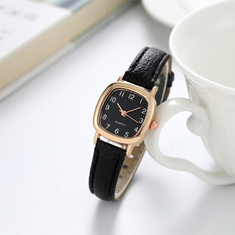 Square plate belt artistic retro women's watch Korean style niche fashion women's quartz watch fashion all-match women's watch_voghion.com