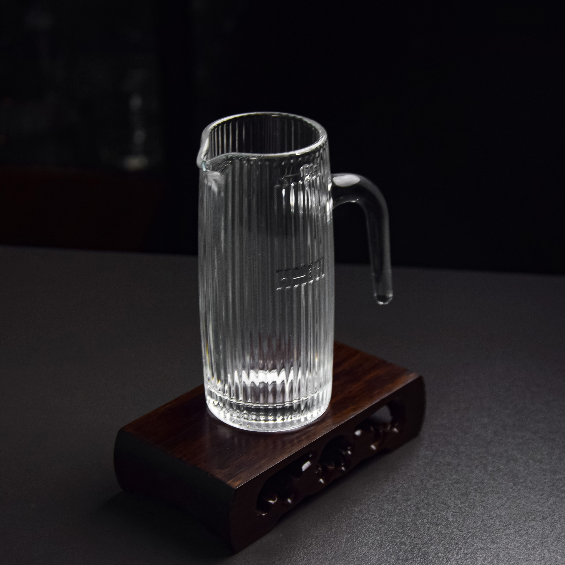 条纹白酒杯套装酒杯小酒杯分酒器家用小吞杯玻璃分酒壶竖纹白酒壶