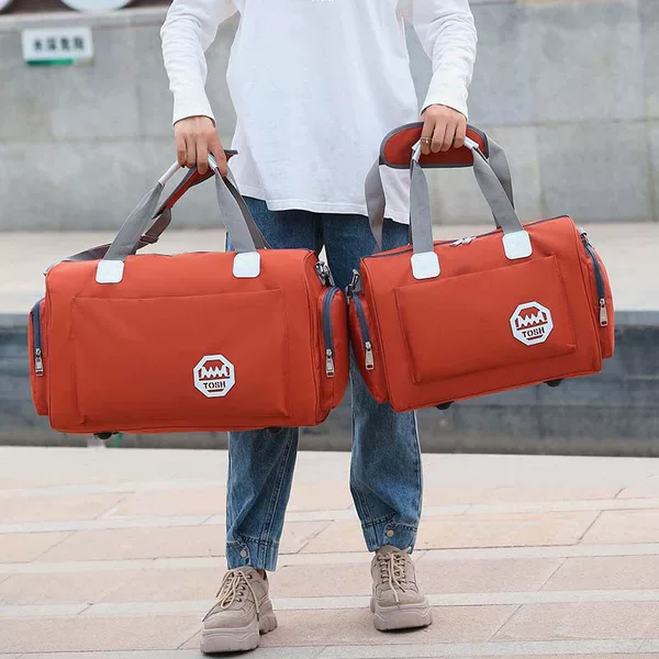 Korean style large capacity travel bag portable business trip clothing storage bag portable shoulder crossbody bag luggage bag Fitness Bag