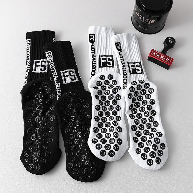 靴下 メンズ スポーツソックス ナイロンソックス ドット接着剤付き 滑り止め サッカーソックス ランニング フィットネス トレーニング ヨガ FS|undefined