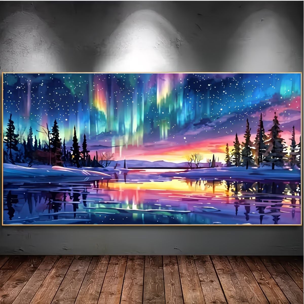 Transfronterizo Amazon pintura de diamantes fábrica de explosión venta directa pintura de diamantes DIY paisaje decoración pintura colgar paquete de herramientas '