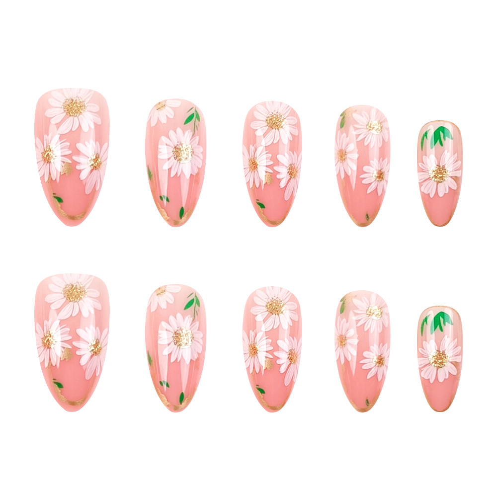 Daisies brillantes, comercio exterior, manijas de almendra, manijas desnudas, 24 piezas de manijas falsas, lote mixto.