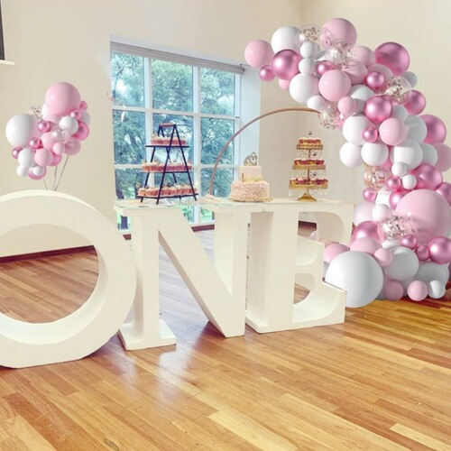 Amazon Cross-border Party Balloons Wholesale Pink Metallic Powder Confetti Balloons Baby Girl Shower Decoration Birthday Arrangement