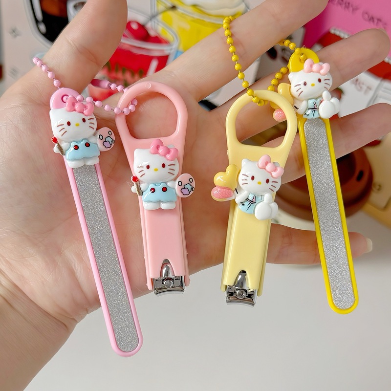 卡通指甲刀指甲锉套装可爱指甲钳少女心美甲修甲工具便捷指甲剪|undefined