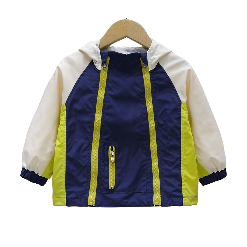 Αγόρια 2325 Διπλό Παλτό με φερμουάρ 2023 Άνοιξη Φθινόπωρο Νέο Παιδικό Όμορφο και Εξατομικευμένο Βρεφικό Ρούχα Αντιανεμικό_voghion.com