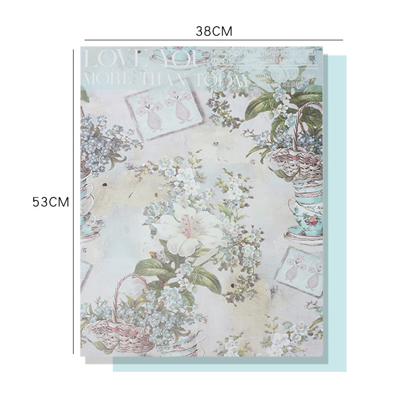 Hua Xiyu su serie de pintura al óleo de papel de envoltura de flores impresión retro diy regalo ramo de flores papel de envoltura de flores