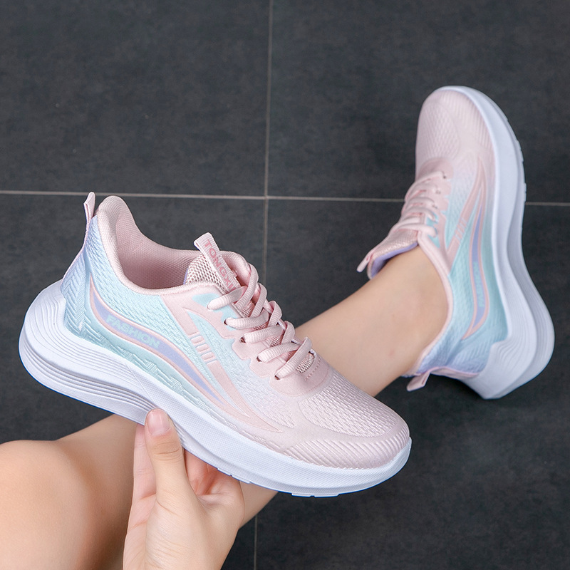 2026 New Spring and Autum New Ultra-Light Running Shoes, Sports Shoes, Breathable Shock-Absorbing Soft-Soled Student Lightweight Running Shoes for Women