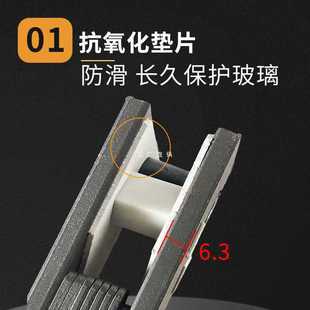 ✅ Thickened 304 Stainless Steel 15Mm-19Mm Glass Door Clip Frameless Glass Door Upper and Lower Clip Curved Clip Lock Clip