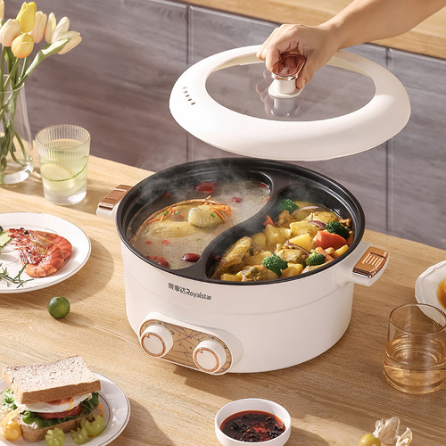 Rongshida Mandarin Duck Electric Hot Pot Multifunctional Boiling Pot High-end Household Electric Hot Pot Gift Wholesale