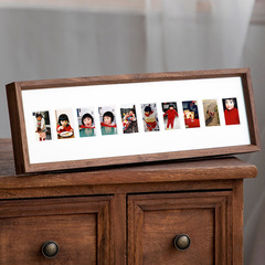 Black walnut mortise and tenon photo frame photo photo wash photo made into photo frame photo diy 10 hole photo photo frame table