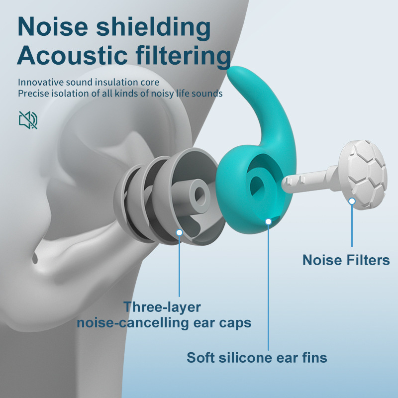 Silicone soundproof noise swimming waterproof earplugs Silicone soundproof noise swimming waterproof earplugs