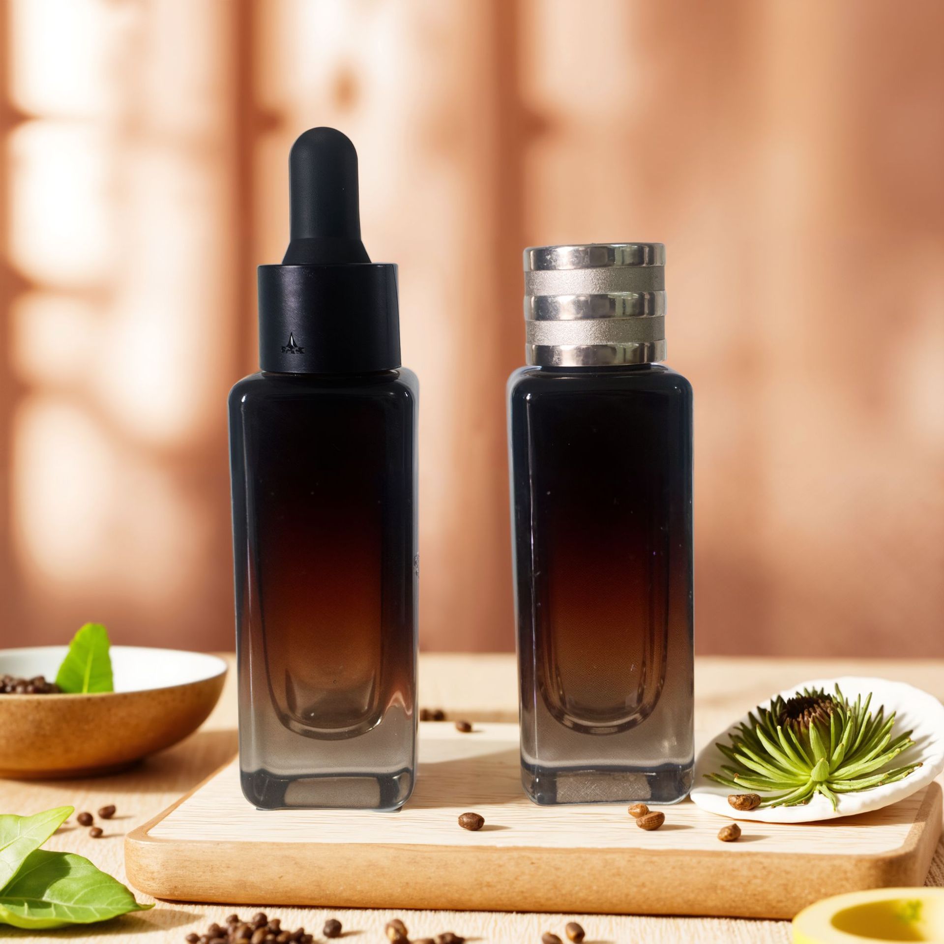 现货批发爆款25ml方形滴管瓶乳液精华瓶精油瓶高端化妆品分装瓶