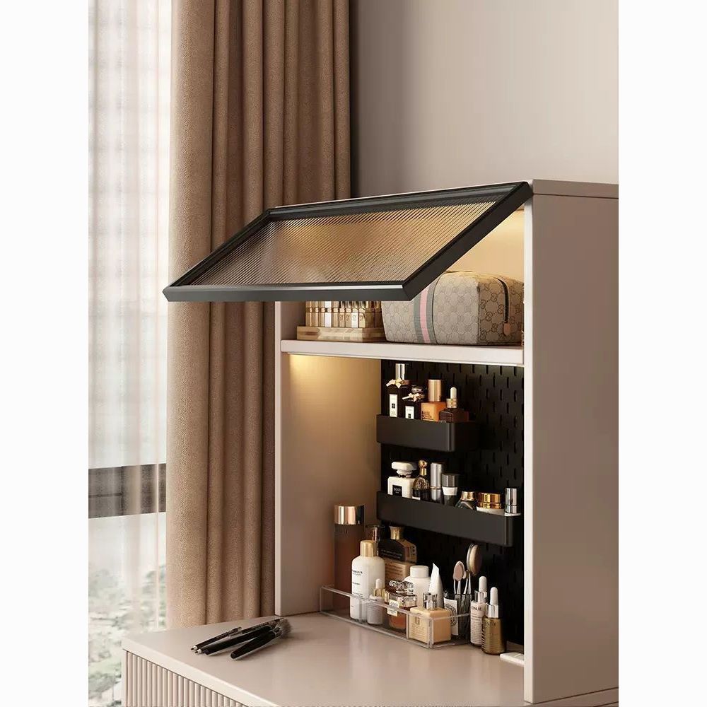 Bay Window Dressing Table Bedroom Small Apartment Storage Cabinet Integrated Simple Modern Master Bedroom Light Luxury Internet Celebrity Dressing Table