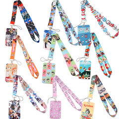 卡通女警手遊動漫手機掛繩卡套 工作證學生門禁公交滌綸織帶卡牌