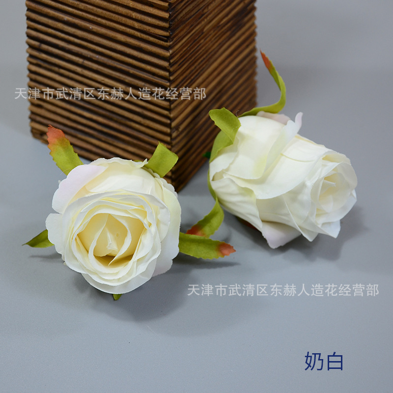 油絵のバラの花の頭のつぼみの芯のバラの花のバラの壁の装飾の手の花の帽子の花はdiyの花輪を作ります。|undefined